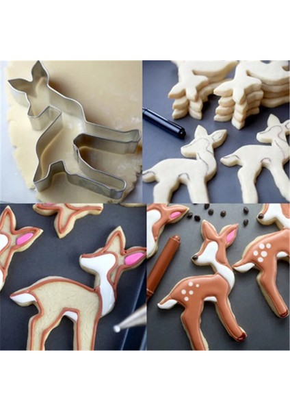 Koyu Gri Tarzı Elk Geyik Şekli Noel Kurabiye Kesici Fondan Damga Kek Kabartma Kurabiye Kalıbı Sugarcraft Noel Pişirme Pasta Kurabiye Kesici (Yurt Dışından) fiyatları