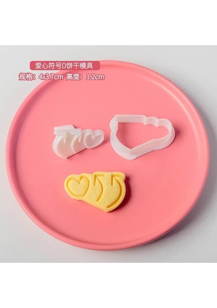 E2119 Stili Sevgililer Günü Karikatür Aşk Bisküvi Kalıbı Sevimli Yüz Sembolü Mini 3D Kurabiye Kalıbı Basın Damgası Fondan Kek Dekorasyon Pişirme Araçları (Yurt Dışından)