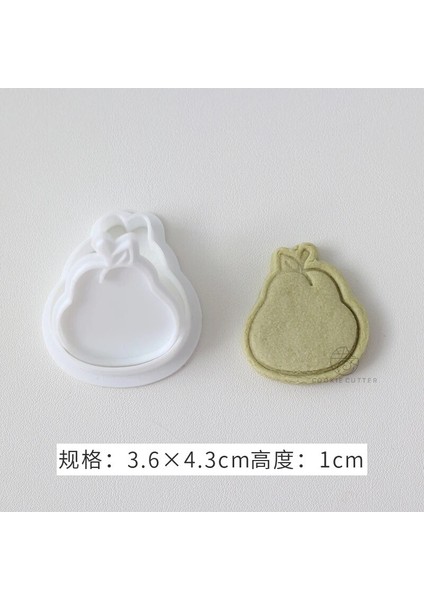 Armut Tarzı Karikatür Meyve Plastik Dıy Bisküvi Kalıbı El Damgası Pres Kalıp Karpuz Elma Çilek Çerez Kesici Pişirme Aracı Mutfak Dıy (Yurt Dışından)