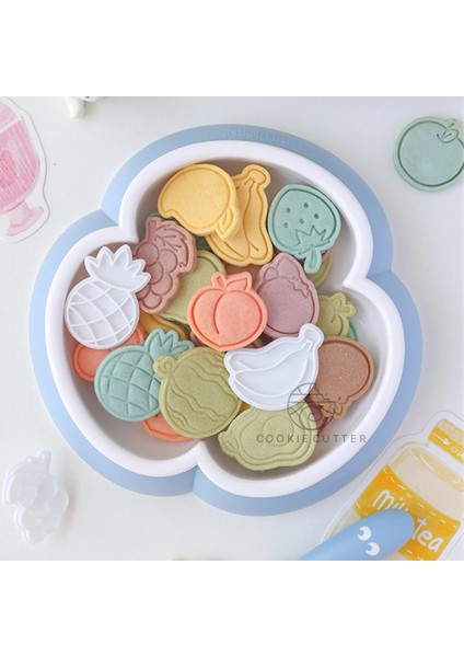 Armut Tarzı Karikatür Meyve Plastik Dıy Bisküvi Kalıbı El Damgası Pres Kalıp Karpuz Elma Çilek Çerez Kesici Pişirme Aracı Mutfak Dıy (Yurt Dışından) modelleri