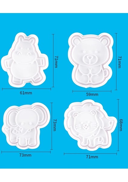 Hayvan B Stili Et Hayvan Çiçek Plastik Dekoratif Bisküvi Kalıbı Dıy Mutfak Kek Dekorasyon Araçları Çerez Kesici Damga Fondan Embosser (Yurt Dışından)