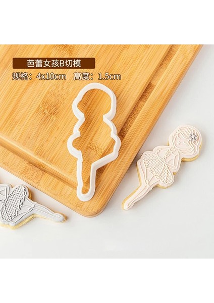 PC0099 Stili Bale Kız Kuğu Kek Çerez Basın Damgası Akrilik Fondan Şeker El Sanatları Çerez Kesici Bisküvi Kalıp Bakeware Pasta Dekorasyon Araçları (Yurt Dışından)