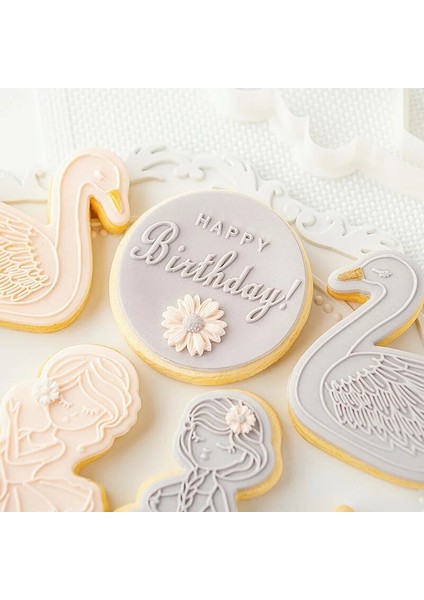PC0099 Stili Bale Kız Kuğu Kek Çerez Basın Damgası Akrilik Fondan Şeker El Sanatları Çerez Kesici Bisküvi Kalıp Bakeware Pasta Dekorasyon Araçları (Yurt Dışından) indirimleri