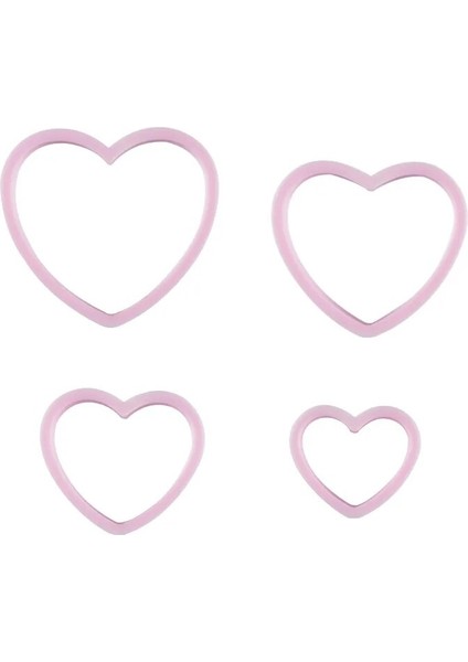 4 Adet Kalp Şekli Kurabiye Kesiciler Fondan Kek Dekorasyon Araçları Plastik Kalıp Sugarcraft Şeker Bisküvi Kalıp Mutfak Bakeware Araçları (Yurt Dışından) modelleri