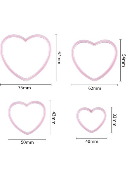 4 Adet Kalp Şekli Kurabiye Kesiciler Fondan Kek Dekorasyon Araçları Plastik Kalıp Sugarcraft Şeker Bisküvi Kalıp Mutfak Bakeware Araçları (Yurt Dışından) fırsatları