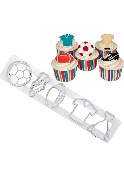 Açık Yeşil Tarzı Dıy Pişirme Araçları Dünya Kupası Kek Futbol Bisküvi Kabartma Fondan Kil Baskı Plastik Kalıp (Yurt Dışından) fiyatları