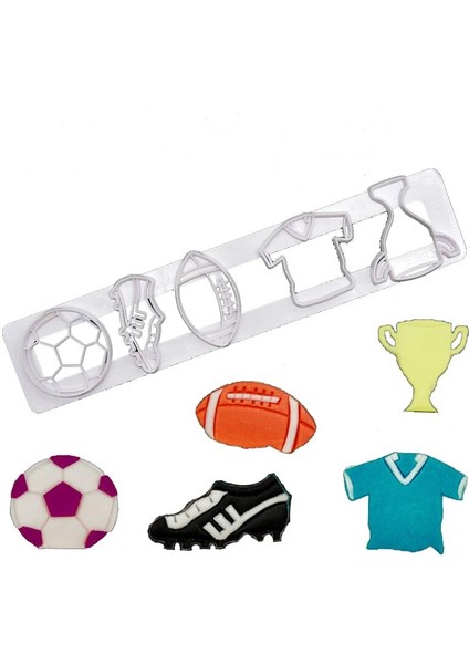 Açık Yeşil Tarzı Dıy Pişirme Araçları Dünya Kupası Kek Futbol Bisküvi Kabartma Fondan Kil Baskı Plastik Kalıp (Yurt Dışından) fırsatları