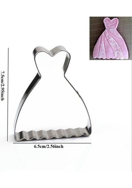 Şeffaf Stil 1 Adet Gelinlik Takım Kokteyl Elbisesi Cheongsam Paslanmaz Çelik Kurabiye Kesiciler Fondan Kek Dekor Aracı Bisküvi Kalıp Pastane (Yurt Dışından)