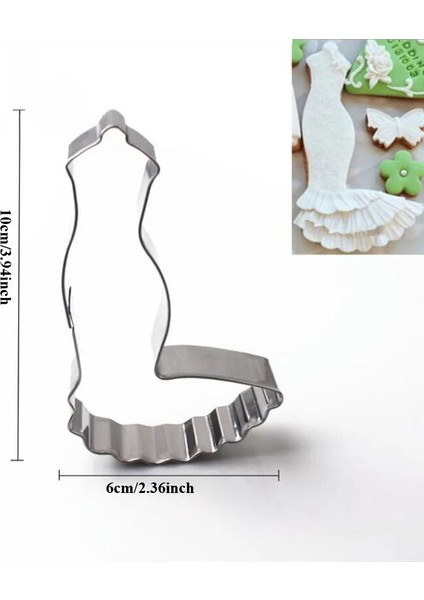 Şeffaf Stil 1 Adet Gelinlik Takım Kokteyl Elbisesi Cheongsam Paslanmaz Çelik Kurabiye Kesiciler Fondan Kek Dekor Aracı Bisküvi Kalıp Pastane (Yurt Dışından) fırsatları