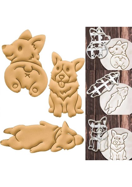 C Stili Et Corgi Köpek Şekilli Kurabiye Kesiciler Çocuklar Çocuklar Için Kalıp Komik Bisküvi Pişirme Araçları Komik Dıy Kurabiye Kesiciler El Kalıp (Yurt Dışından) fırsatları