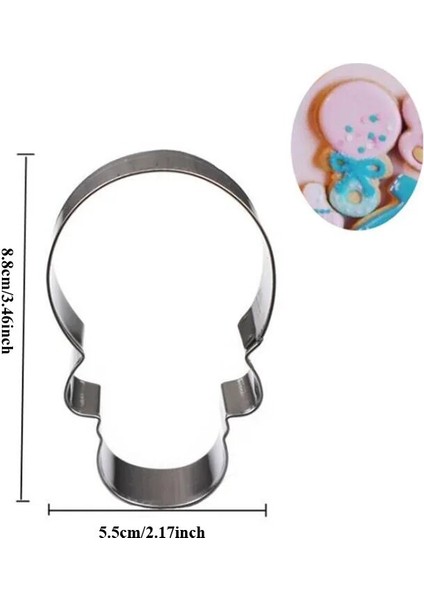 Altın Tarzı Bebek Giysileri Şişe Çıngırak Pantolon Oyuncak Paslanmaz Çelik Çerez Kesici Parti Bisküvi Kalıbı Fondan Kek Pasta Dekoru Cupcake Topper (Yurt Dışından)