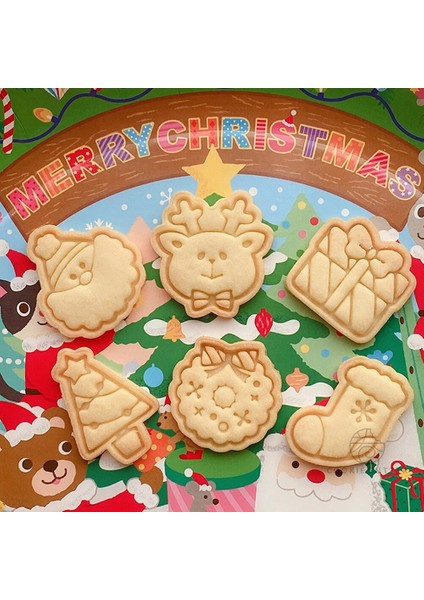 D Çorap Stili Ristmas 3D Bisküvi Kalıbı Çerez Kesici Sevimli Elk Çelenk Noel Baba Hediye Çorap Ağacı Preslenebilir Damgalı Kabartmalı Pişirme Kalıbı (Yurt Dışından) fiyatları