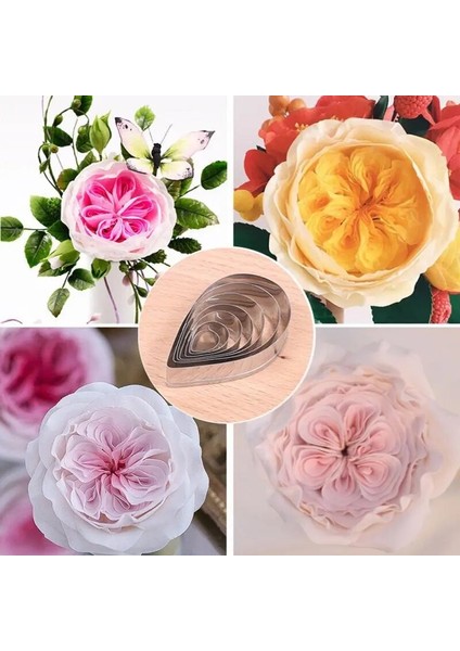 7 Adet Tarzı Yaratıcı Su Damlası Şekli Çiçek Yaprakları Şekil Kek Kesici Kalıp Paslanmaz Çelik Bisküvi Kalıp Sugarcraft Fondan Kek Dekor Araçları (Yurt Dışından) modelleri
