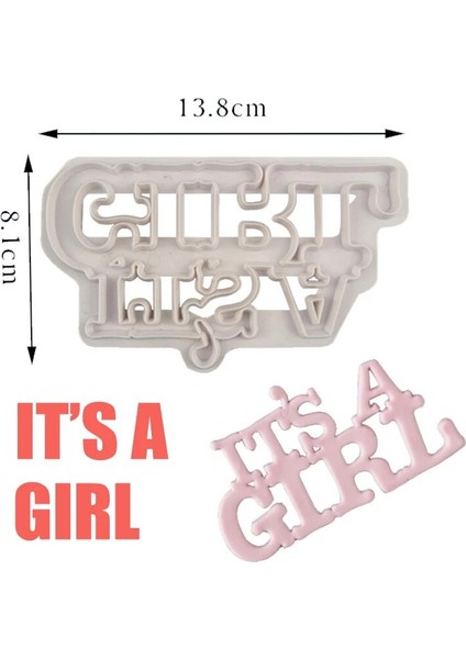 Kız Stili Yeni Erkek Kız Mektup Doğum Günü Kabartmalı Çikolata Bisküvi Kalıp Kek Kurabiye Fudge Kesici Damga Fondan Pişirme Dekorasyon Araçları (Yurt Dışından)