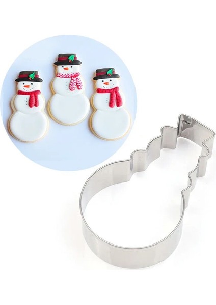 No.8 Stili Ristmas Kurabiye Kesici-Kar Tanesi, Şeker Kamışı, Yılbaşı Ağacı, Yıldız,zencefilli Bisküvi Fondan Kesiciler - Paslanmaz Çelik (Yurt Dışından) modelleri