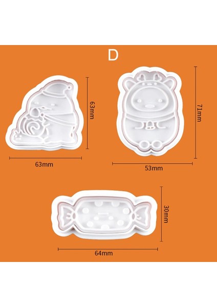 D Stili Et 3D Piston Çerez Kesici Çerez Çerez Damgası Fondan Çikolata Kalıp Kek Dekorasyon Araçları Bakeware (Yurt Dışından)