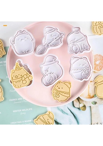 D Stili Et 3D Piston Çerez Kesici Çerez Çerez Damgası Fondan Çikolata Kalıp Kek Dekorasyon Araçları Bakeware (Yurt Dışından) fiyatları