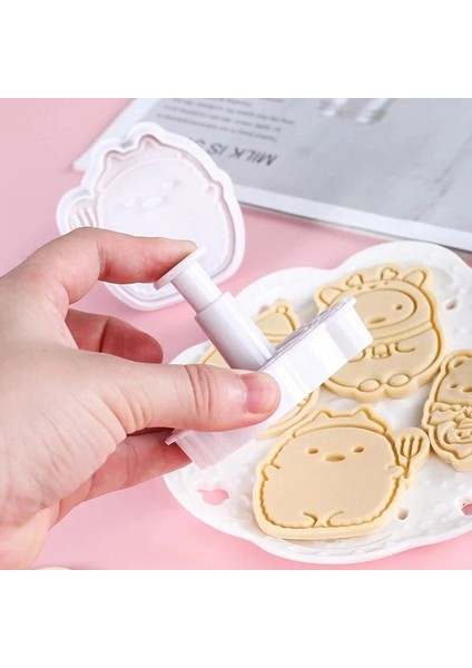 D Stili Et 3D Piston Çerez Kesici Çerez Çerez Damgası Fondan Çikolata Kalıp Kek Dekorasyon Araçları Bakeware (Yurt Dışından) modelleri
