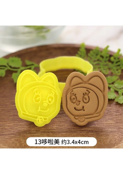 No.13 Tarzı Doraemon Karikatür Bisküvi Kalıbı 3D Basılabilir Çerez Damgası Plastik Özel Çerez Kesici Noel Dekorasyon Araçları (Yurt Dışından) fiyatları