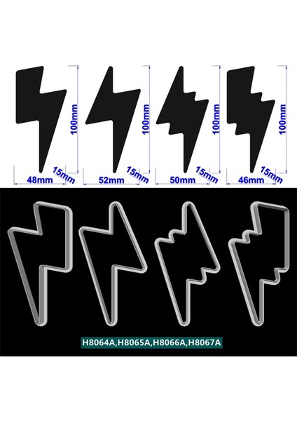 H8064C Stili Yıldırımlar,3d Tasarım Kurabiye Kesiciler,suşi ve Meyveler Pasta Süsleme Araçları (Yurt Dışından) fırsatları