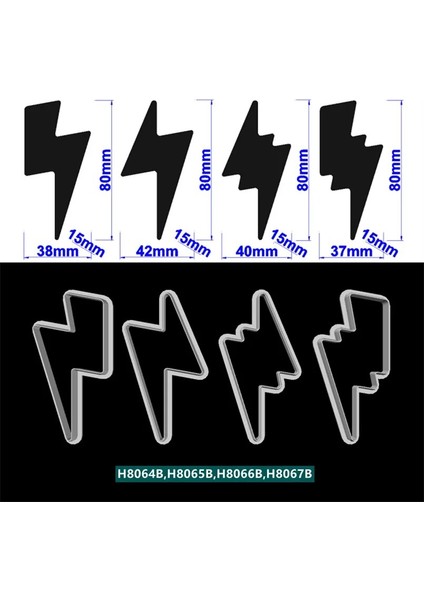 H8064C Stili Yıldırımlar,3d Tasarım Kurabiye Kesiciler,suşi ve Meyveler Pasta Süsleme Araçları (Yurt Dışından) indirimleri