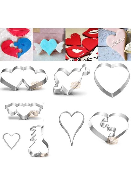 Açık Gri Tarzı 1 Adet Düğün Kalp Paslanmaz Çelik Çerez Kesici Pastane Emporte Parça Bisküvi Fondan Kek Dekor Araçları Bakeare Pastane (Yurt Dışından) fiyatları