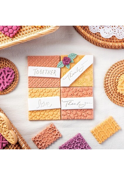 E2643-ÇIFT Kare Stili Geometrik Aşk Desen Sevgililer Günü Fondan Bisküvi Kalıbı Ingilizce Mektup 3D Kabartma Damga Düğün Doğum Günü Partisi Pişirme Aracı (Yurt Dışından) fiyatları