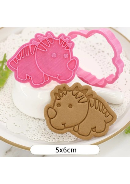 No5 Tarzı Ute Dinozor Kurabiye Kesiciler Karikatür Bisküvi Kalıp Kurabiye Kek Decoratiing Damga Mutfak Pişirme Aracı (Yurt Dışından)