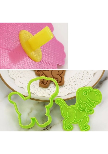 No5 Tarzı Ute Dinozor Kurabiye Kesiciler Karikatür Bisküvi Kalıp Kurabiye Kek Decoratiing Damga Mutfak Pişirme Aracı (Yurt Dışından) indirimleri