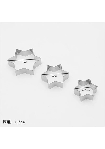 Yıldız Stili Et Paslanmaz Çelik Kurabiye Bisküvi Dıy Kalıp Yıldız Kalp Yuvarlak Çiçek Şekli Kesici Pişirme Kalıp Araçları Geometrik (Yurt Dışından)