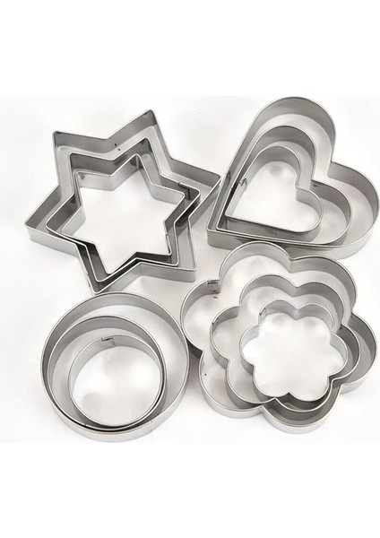 Yıldız Stili Et Paslanmaz Çelik Kurabiye Bisküvi Dıy Kalıp Yıldız Kalp Yuvarlak Çiçek Şekli Kesici Pişirme Kalıp Araçları Geometrik (Yurt Dışından) fırsatları