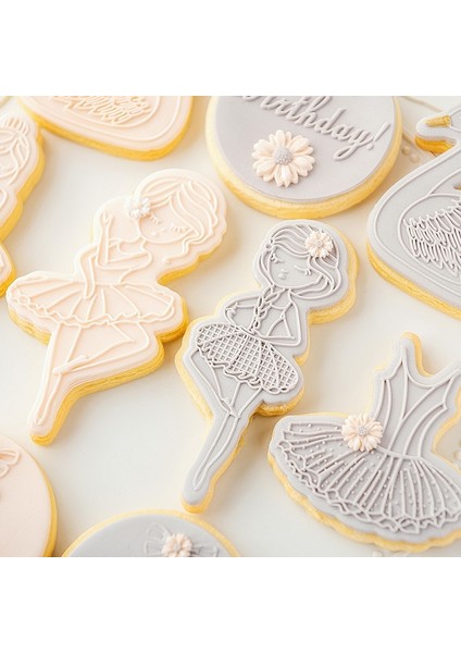 PC0104 Stili Bale Kız Kuğu Kek Çerez Basın Damgası Akrilik Fondan Şeker El Sanatları Çerez Kesici Bisküvi Kalıp Bakeware Pasta Dekorasyon Araçları (Yurt Dışından) fırsatları