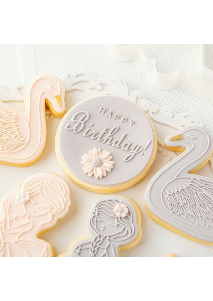 PC0104 Stili Bale Kız Kuğu Kek Çerez Basın Damgası Akrilik Fondan Şeker El Sanatları Çerez Kesici Bisküvi Kalıp Bakeware Pasta Dekorasyon Araçları (Yurt Dışından) indirimleri