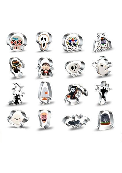 No.11 Stili Mutlu Cadılar Bayramı Paslanmaz Çelik Bisküvi Kalıbı Çerez Kesici Vampir Kafatası Şekli Kalıp Pişirme Aracı Dıy Kek Kalıbı Kurabiye Kalıbı (Yurt Dışından) fiyatları