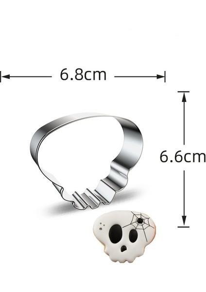 No.11 Stili Mutlu Cadılar Bayramı Paslanmaz Çelik Bisküvi Kalıbı Çerez Kesici Vampir Kafatası Şekli Kalıp Pişirme Aracı Dıy Kek Kalıbı Kurabiye Kalıbı (Yurt Dışından) indirimleri
