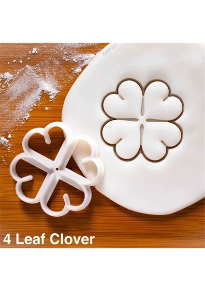 4 Yapraklı Yonca Stili Yeni Plastik Düğün Sevgililer Günü Kurabiye Kesici Fondan Kek Dekorasyon Kalıp Aşk Mektupları Buzlanma Bisküvi Kalıp Pişirme Araçları (Yurt Dışından)