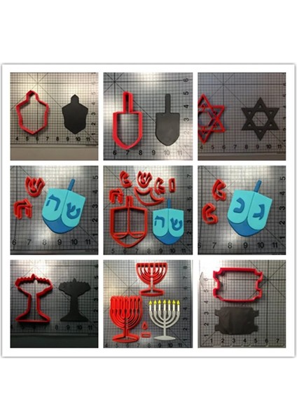N2898 Menora 2 Inç Stili Yahudi Hanuka Tevrat Dreidel Menorah Davut Yıldızı 3D Baskılı Pla Çerez Kesiciler Okuma Boyutu Açıklama Boyutu Düşünmeyin (Yurt Dışından) fiyatları