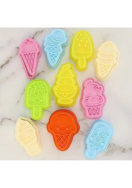 No.7 Tarzı Dondurma Karikatür Bisküvi Kalıp Popsicle Koni Ev 3D Üç Boyutlu Presleme Çerez Kesici Pişirme Aracı Mutfak Dıy Araçları (Yurt Dışından) indirimleri