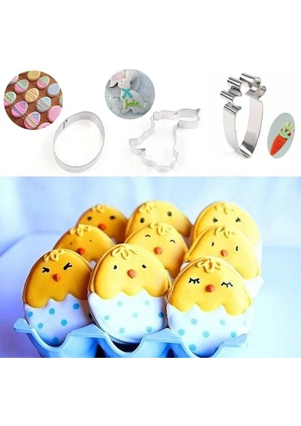 E Stili Yeni Tavşan Paslanmaz Çelik Kalıp Paskalya Yumurtası Kalıp Civciv Havuç Yumurtası 3D Çerez Kesici Dıy Pişirme Dekor Pasta Kalıp Araçları (Yurt Dışından) modelleri