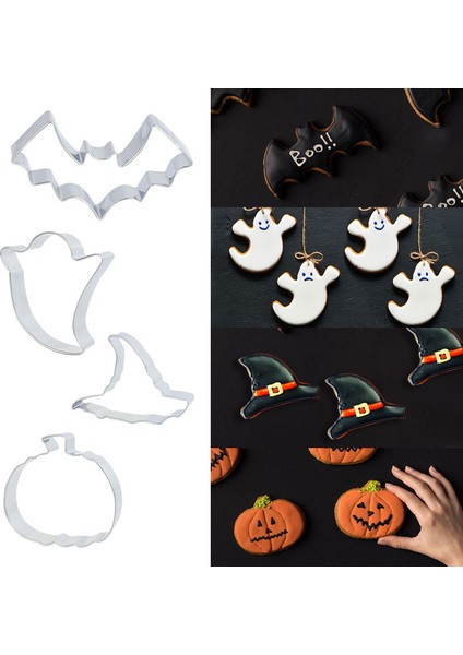 B03 Stili Ev Yapımı Kurabiye Kalıp Çerez Kesici Kabak Bisküvi Basın Damga Embosser Diy Zencefilli Cadılar Bayramı Pişirme Aracı Parti Malzemeleri (Yurt Dışından) fırsatları