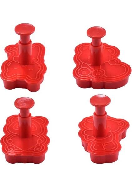 Beyaz B Stili 4 Adet Kalp Çerez Kesici Seti Panda Ayı Fondan Pullar 3D Şeker Bisküvi Piston Kesiciler Sevgililer Günü Pastaları Için Pasta Dekorasyon (Yurt Dışından) indirimleri