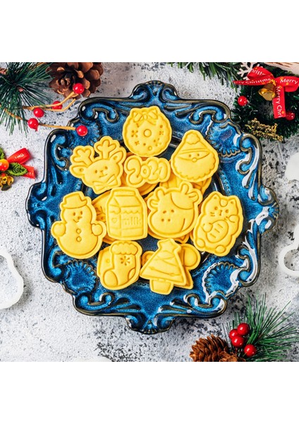 Hediye Tarzı Sevimli Noel Santa Kardan Adam Kurabiye Kesiciler Karikatür Bisküvi Kalıp Kurabiye Kek Decoratiing Damga Mutfak Pişirme Kurabiye Araçları (Yurt Dışından) fiyatları