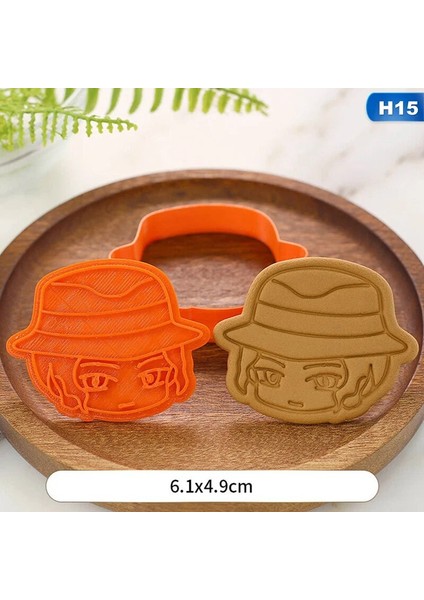 H15-RASTGELE Renk Stili Tyles Anime Demon Slayer 3D Damga Kurabiye Kalıbı Dıy Dekorasyon Pasta Kesici Fondan Pişirme Kalıp Aracı (Yurt Dışından) fiyatları