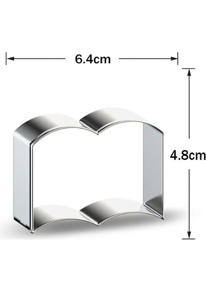 Kitap Stili Atisserie Reposteria Kitap Kalem Fırın Paslanmaz Çelik Çerez Kesici Bisküvi Kalıp Pastane Fondan Kek Dekor Araçları (Yurt Dışından)