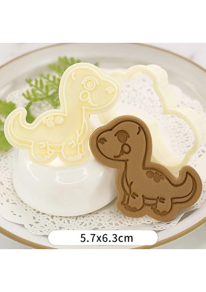 No8 Tarzı Ute Dinozor Kurabiye Kesiciler Karikatür Bisküvi Kalıp Kurabiye Kek Decoratiing Damga Mutfak Pişirme Aracı (Yurt Dışından)