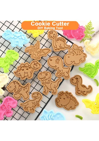 No8 Tarzı Ute Dinozor Kurabiye Kesiciler Karikatür Bisküvi Kalıp Kurabiye Kek Decoratiing Damga Mutfak Pişirme Aracı (Yurt Dışından) fiyatları