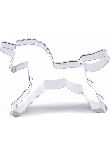 Bir Stil Ute Unicorn At Şekli Paslanmaz Çelik Kurabiye Kesici Bisküvi Kalıbı Dıy 3D Fondan Kek Kurabiye Pasta Pişirme Kesici Kalıp (Yurt Dışından)