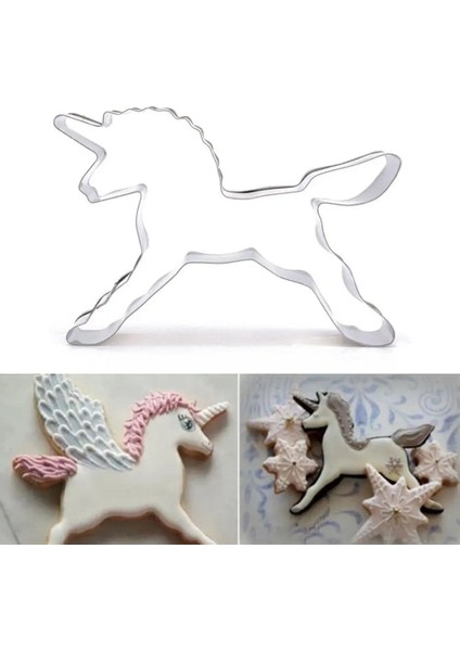 Bir Stil Ute Unicorn At Şekli Paslanmaz Çelik Kurabiye Kesici Bisküvi Kalıbı Dıy 3D Fondan Kek Kurabiye Pasta Pişirme Kesici Kalıp (Yurt Dışından) fiyatları