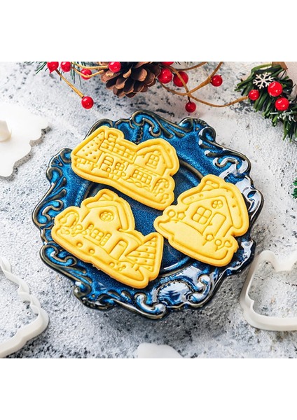 Çelenk Tarzı Sevimli Noel Santa Kardan Adam Kurabiye Kesiciler Karikatür Bisküvi Kalıp Kurabiye Kek Decoratiing Damga Mutfak Pişirme Kurabiye Araçları (Yurt Dışından) modelleri