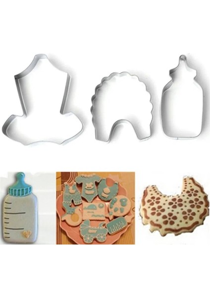 Şişe Stili Dıy Bebek Duş Şişesi Önlük Şekli Bisküvi Kurabiye Çikolata Kesici Fondan Besleme Noel Şişe Kek Kalıbı Pasta Mutfak Aracı (Yurt Dışından) modelleri